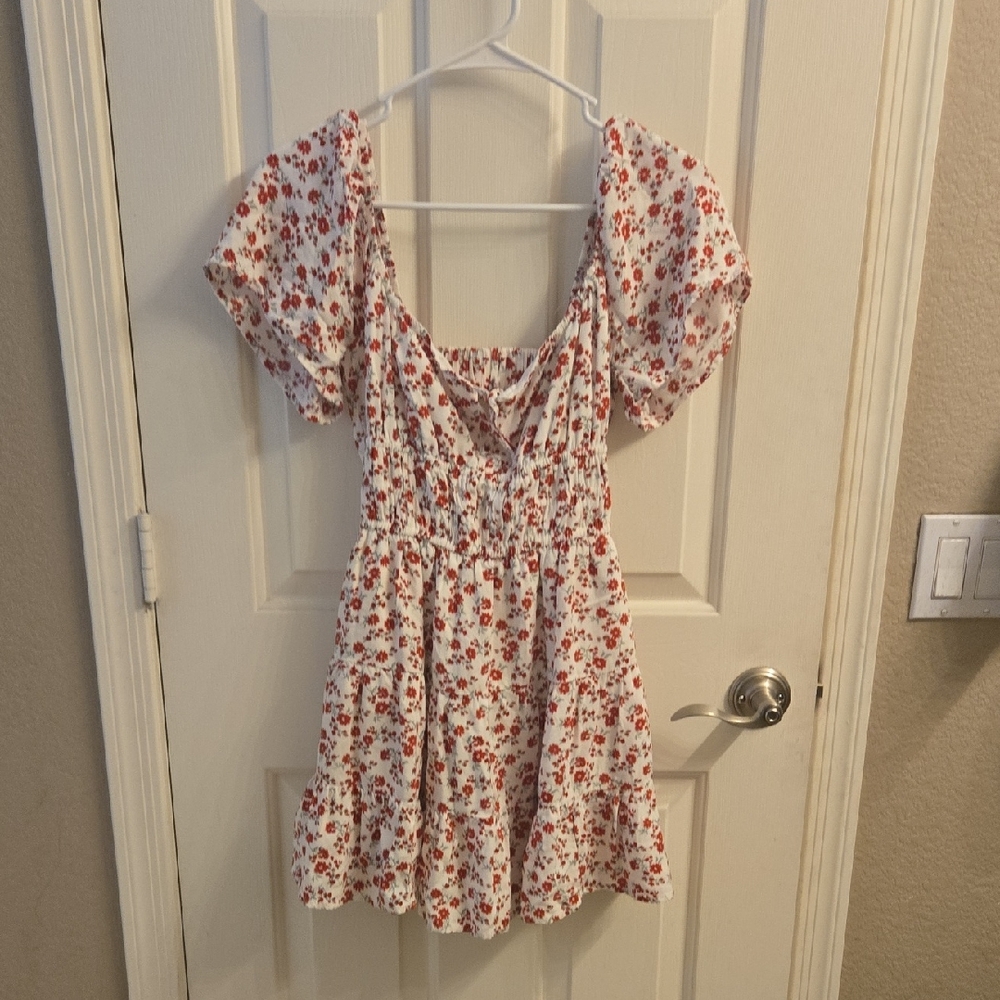 Hollister Floral Puff Sleeve Dress Sz S